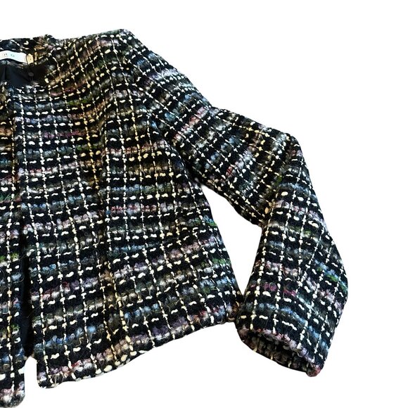 Iro Juane Jacket Open-Front Blazer Black Multi-Color Tweed Size 40 Large NWT NEW - Picture 7 of 14